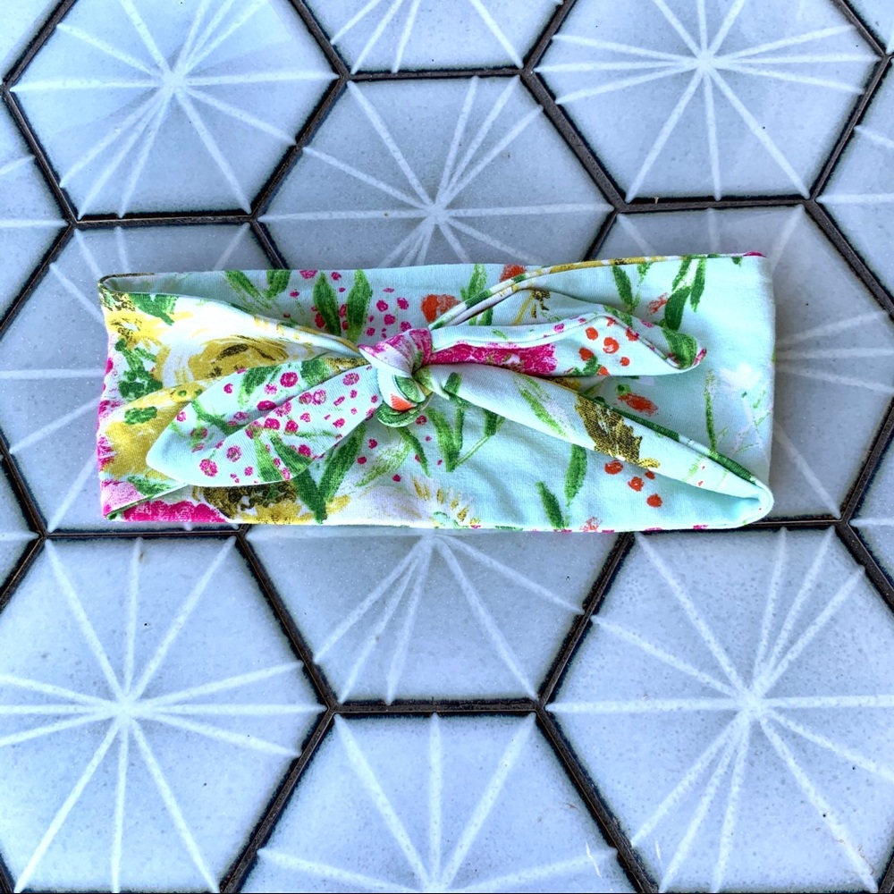 Infant Mint Floral Headband
